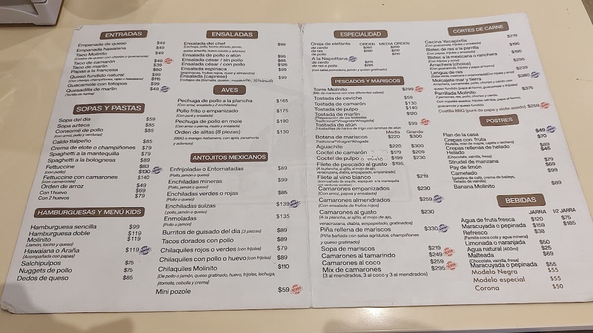 Restaurant el Molinito Menu - Image 3