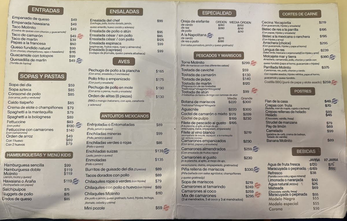 Restaurant el Molinito Menu - Image 5